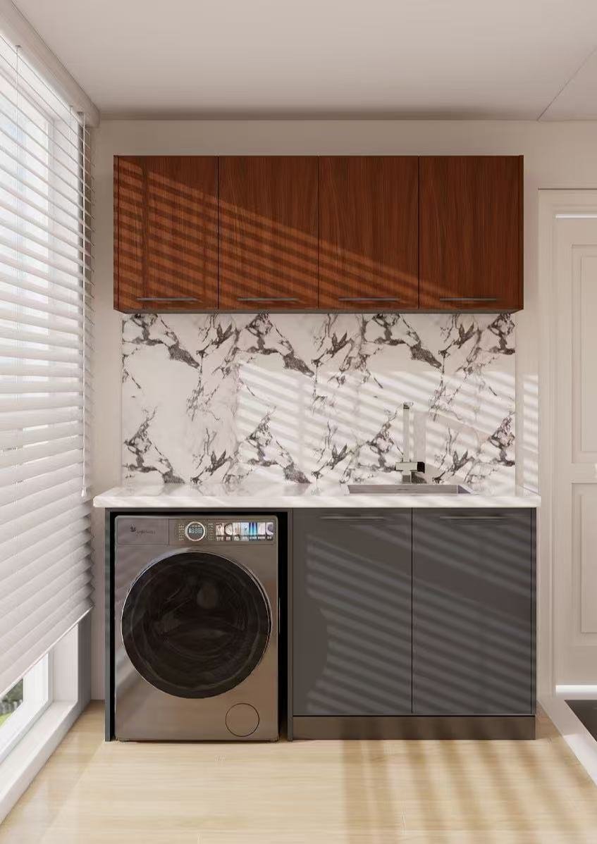 Custom laundry cabinetry by FormaMuse in Perth