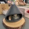 Incense burner kit with wood base, sage and Palo Santo