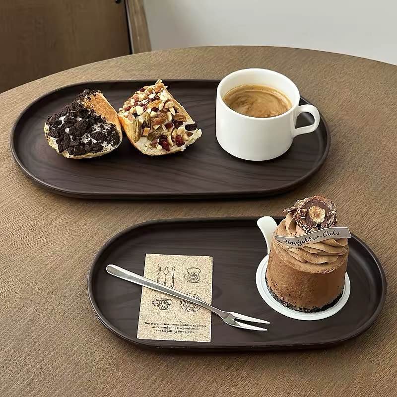 Walnut Look Serving Tray